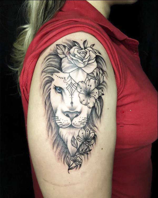 lion tattoo for girls