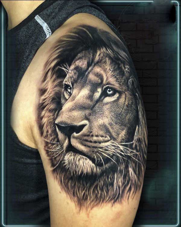 traditional lion tattoo