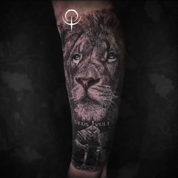heart of a lion tattoo