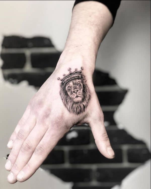 small lion tattoo