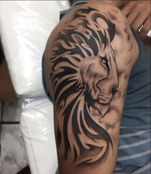 tribal lion tattoos