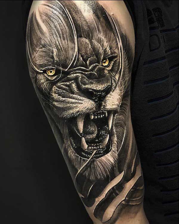 pictures of lion tattoos
