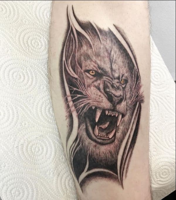 lion head tattoo