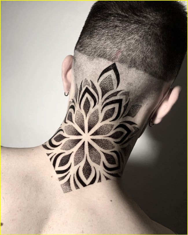 mandala tattoo head