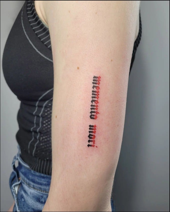 memento vivere memento mori tattoo