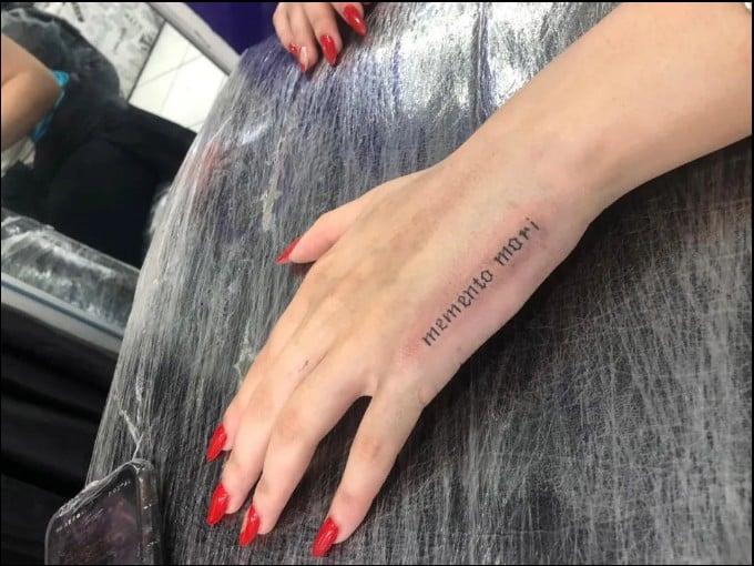 memento mori tattoo small