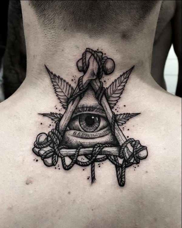 eye neck tattoo designs for men and women
