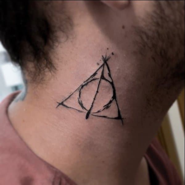 harry potter neck tattoos