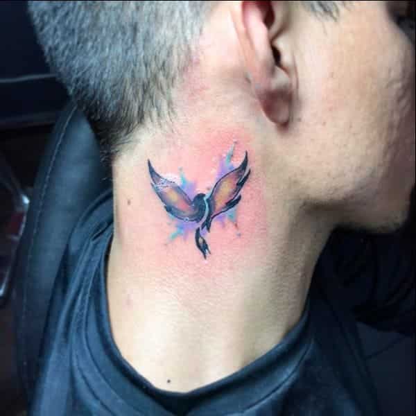 small neck tattoos