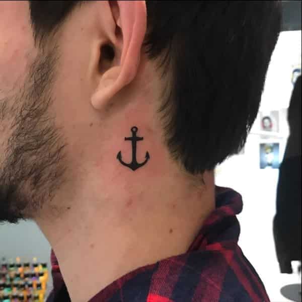 anchor neck tattoos