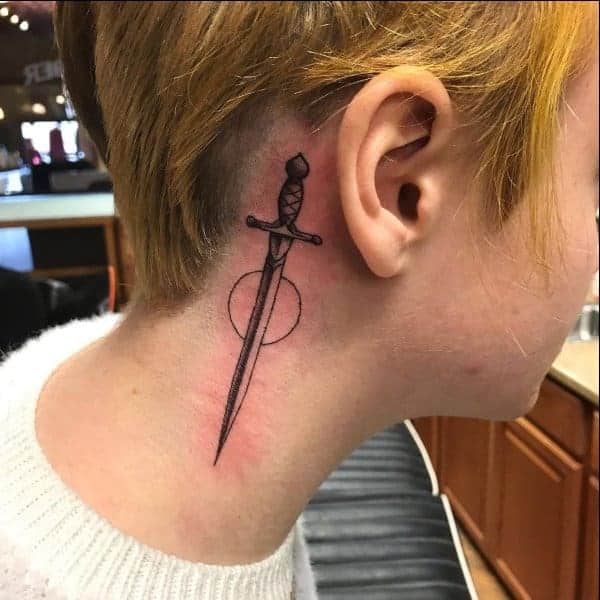simple neck tattoos