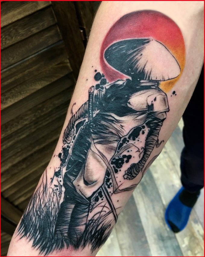 samurai face tattoos