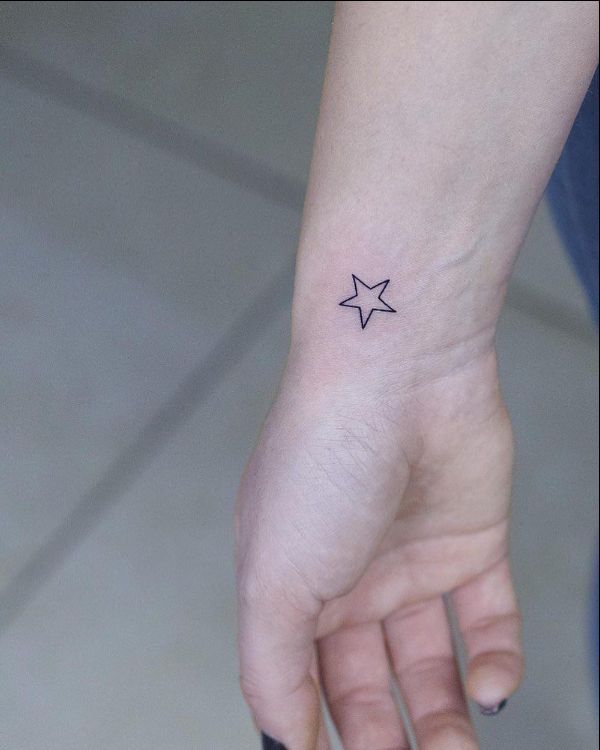 simple star tattoo