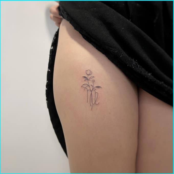 unique virgo tattoos for females