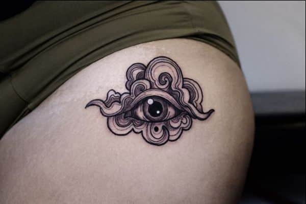 cloud tattoos on shoulder