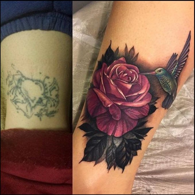 rose cover up tattoos 