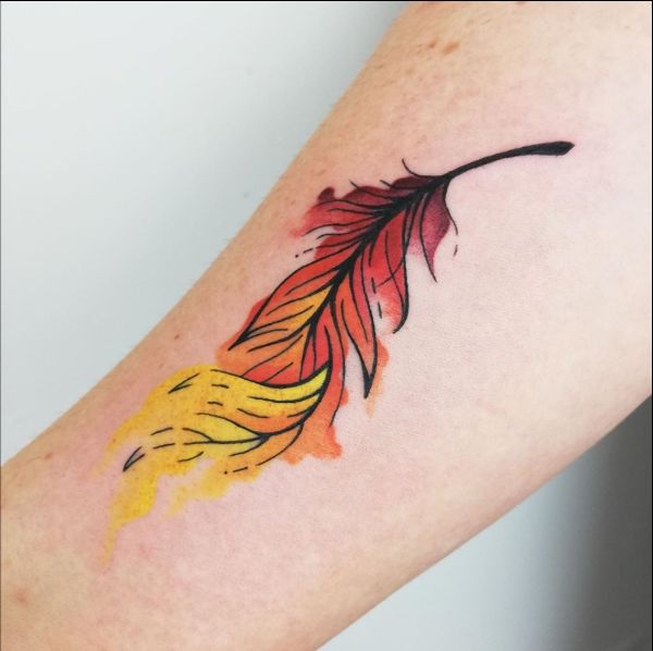 phoenix feather tattoos