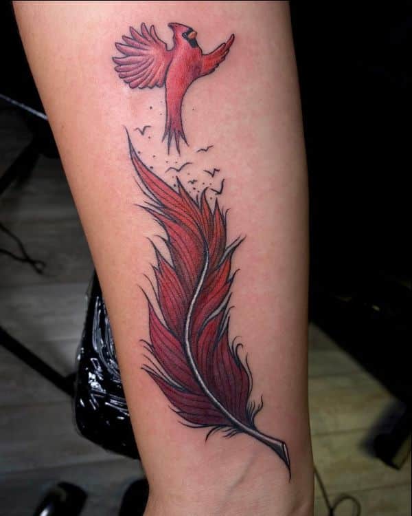 red feather tattoos