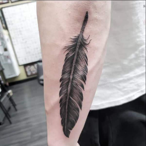 simple feather tattoos