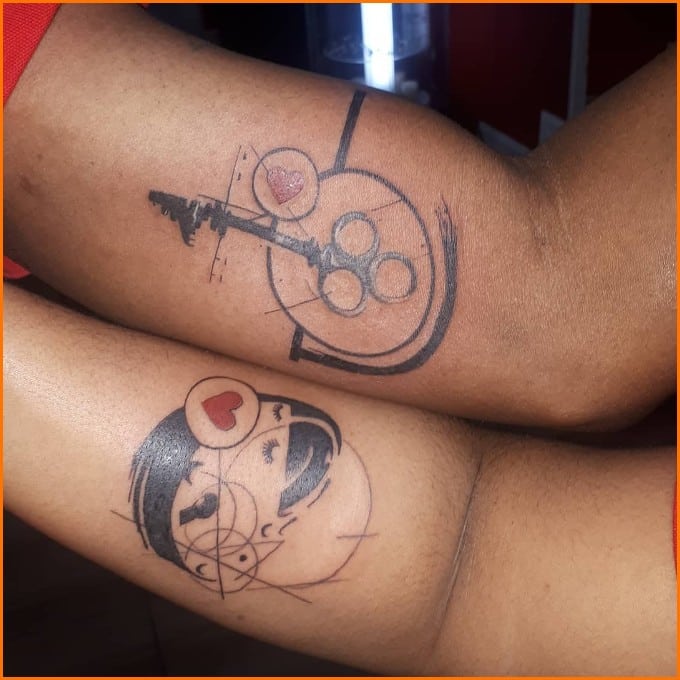 lock and key tattoo ideas