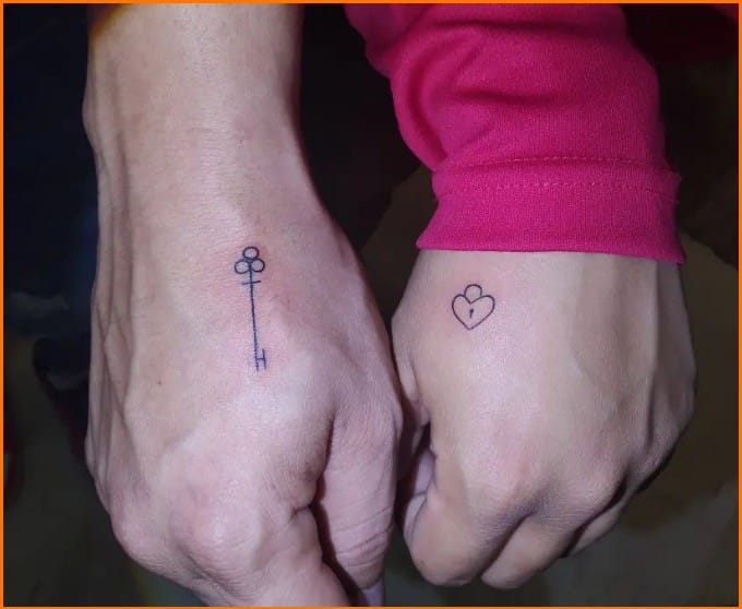 lock and key tattoos his and hers