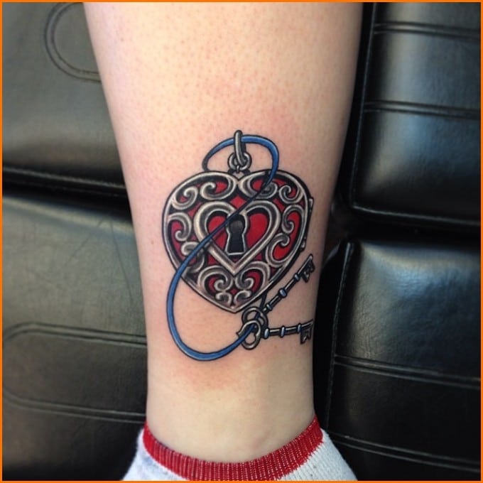 Lock and key tattoos 45