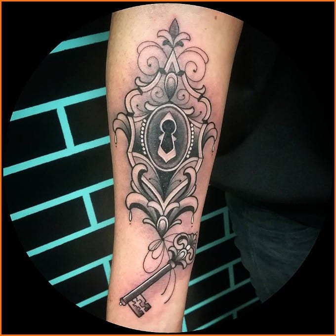 Lock and key tattoos 47