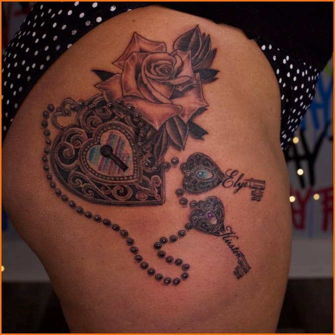 best lock and key tattoos