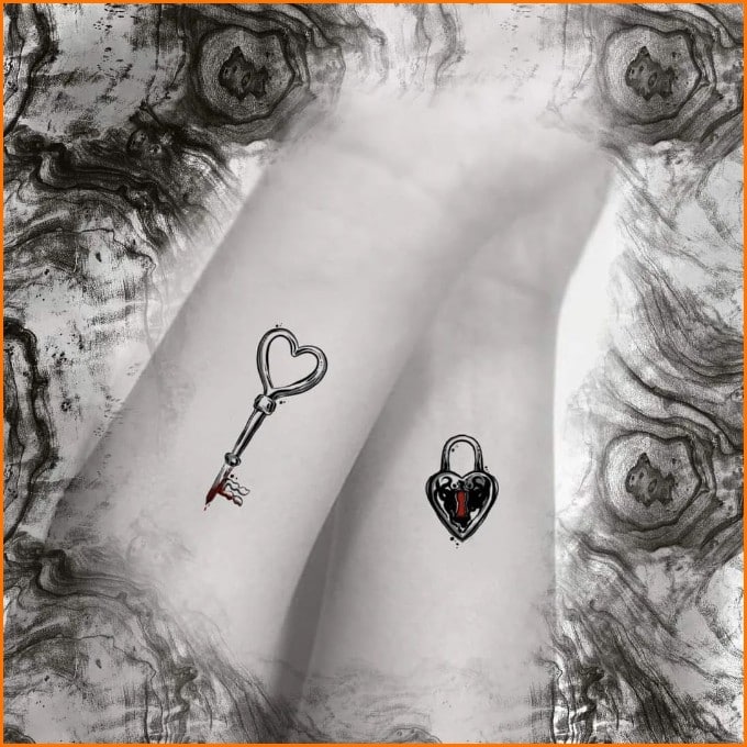 lock and key tattoos small