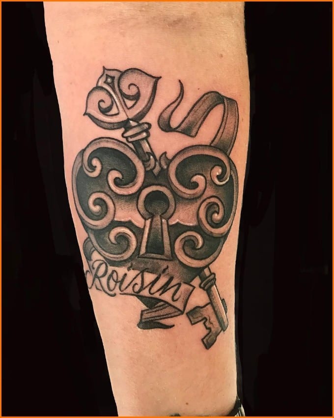 lock and key tattoos ideas