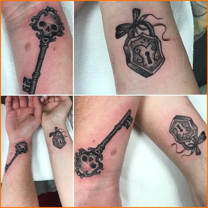 lock and key tattoos
