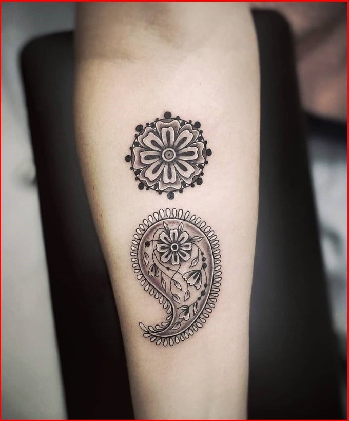 forearms tattoo semicolon