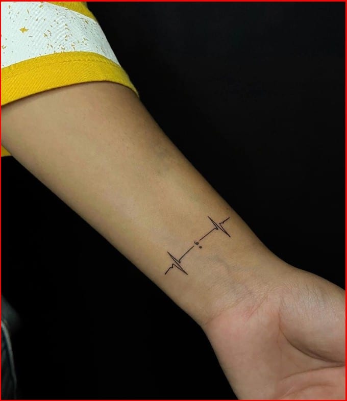 wrist tattoo semicolon