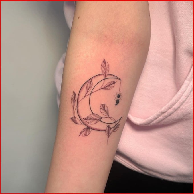 hidden semicolon tattoo