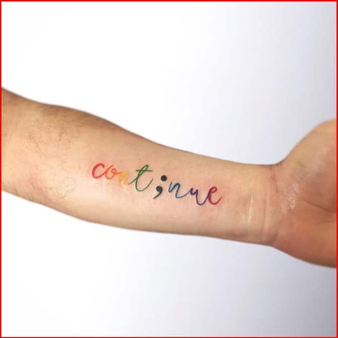 semicolon tattoo meaning