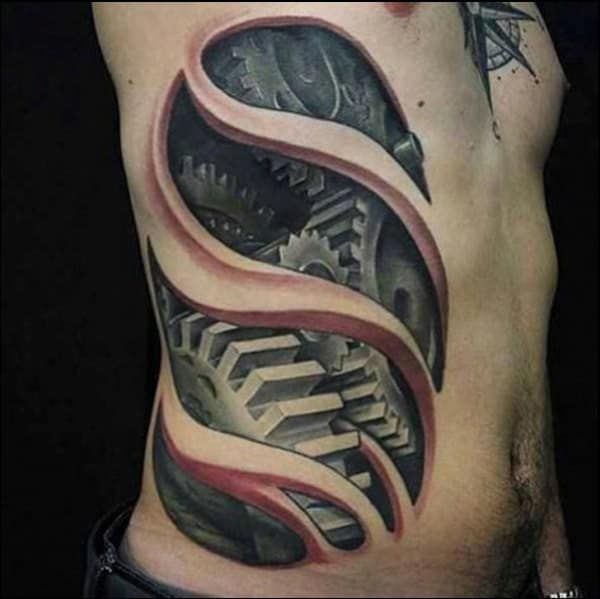 3d bio mechanical tattoos
