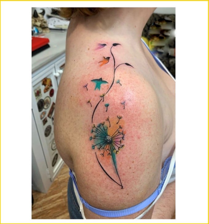 Best dandelion tattoos