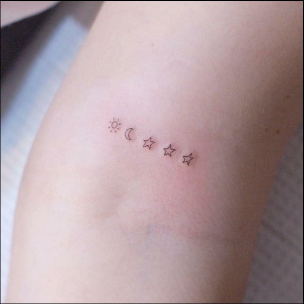 sun and moon and star tattoos