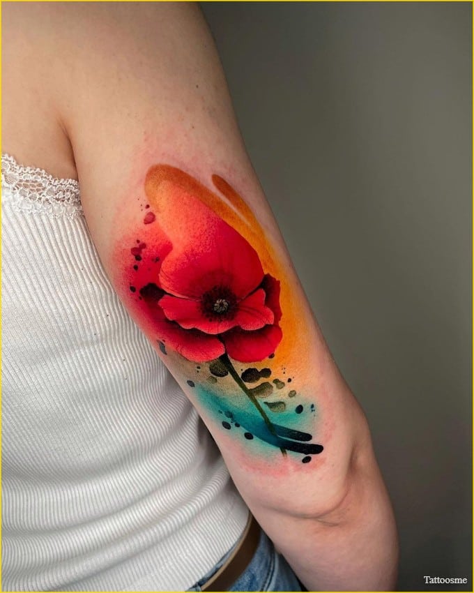 flower arm tattoos 
