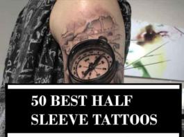 half sleeve tattoos 3d compass and rose copy