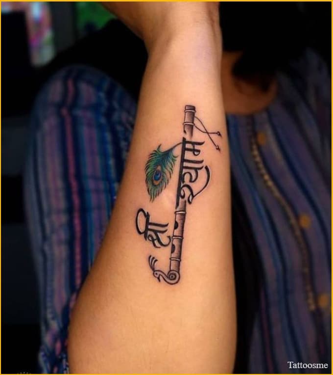 khatu shyam baba tattoo on wrist for men