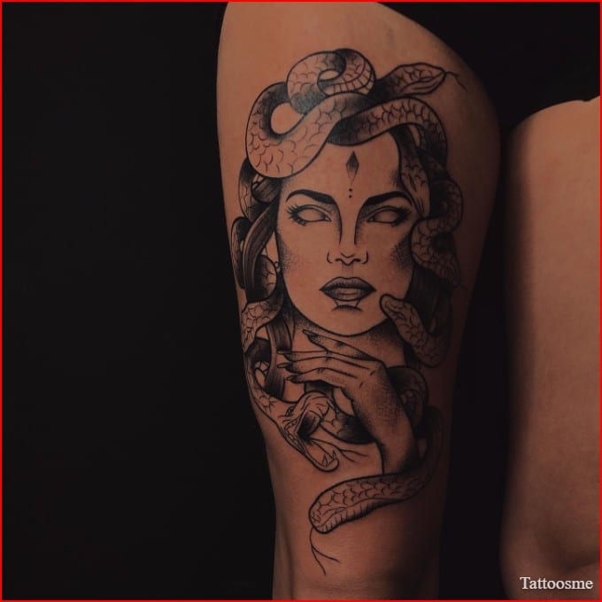 medusa tattoo on chest female