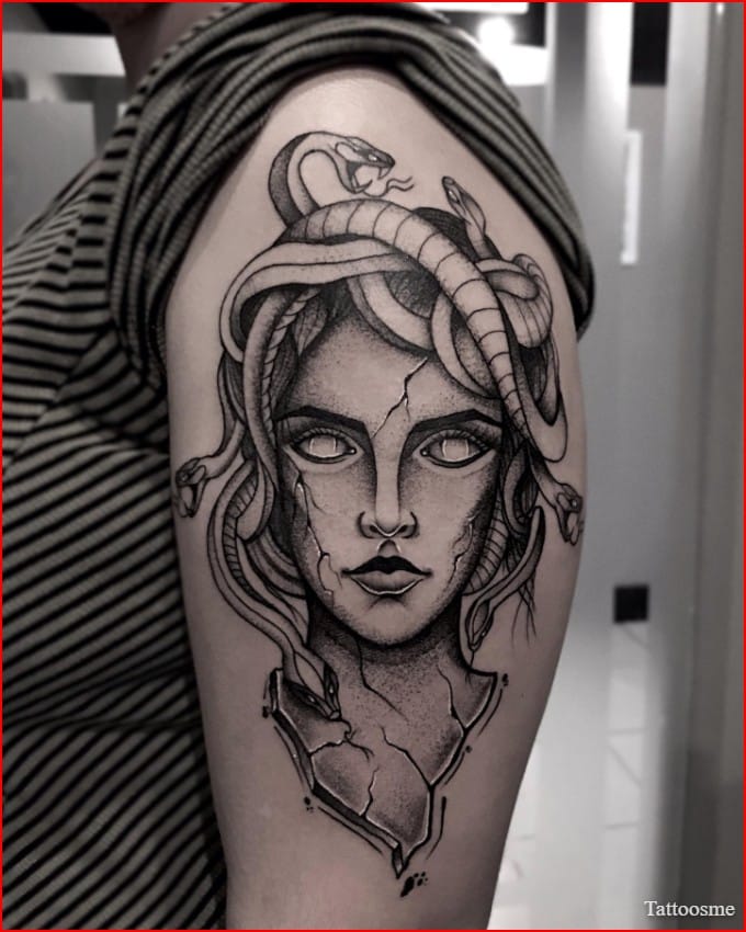 medusa tattoo upper arm