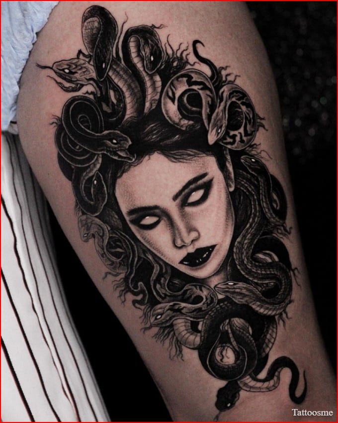 medusa tattoo upper arm