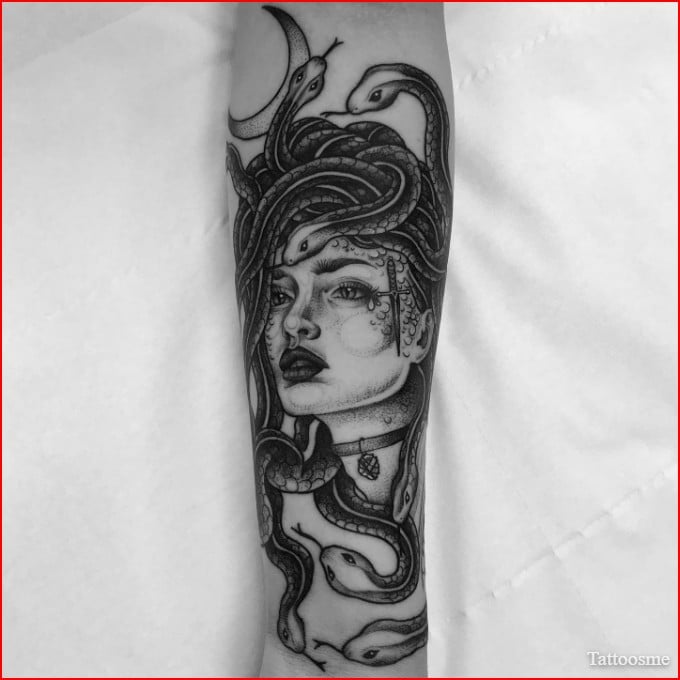 medusa tattoo on arm