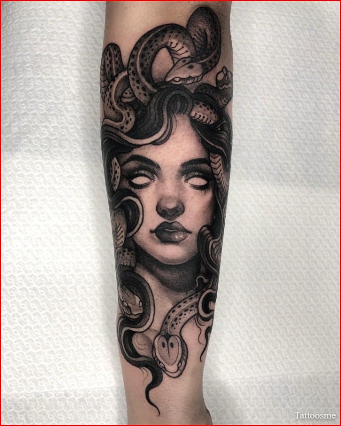 medusa tattoo layout