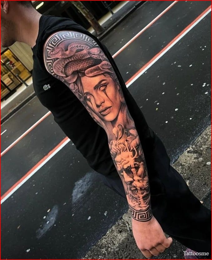 medusa tattoo inner forearm