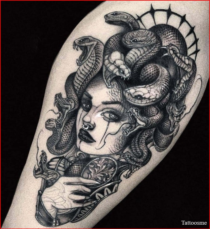 medusa tattoo hip