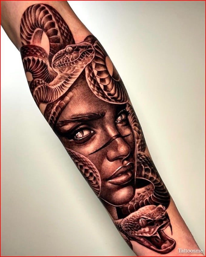 medusa tattoo forearm