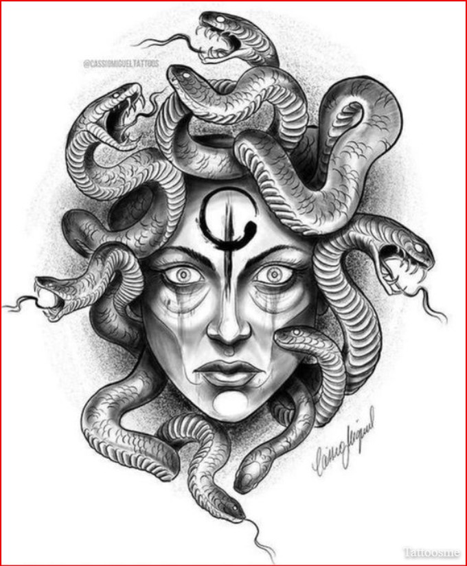 medusa tattoo sketch